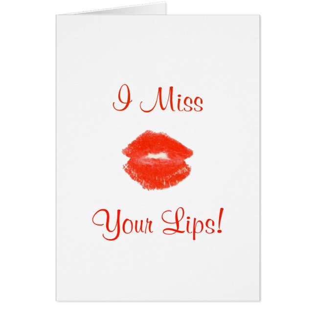 I Miss Your Lips! Red 4Kelly Cards (Front)