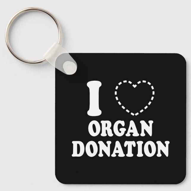 I {MISSING HEART} ORGAN DONATION KEYCHAIN (Front)
