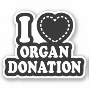 I {MISSING HEART} ORGAN DONATION STICKER
