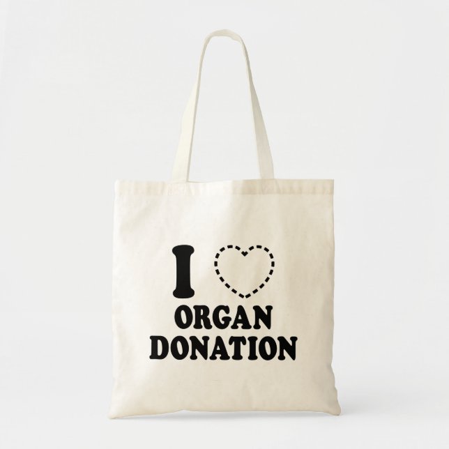 I {MISSING HEART} ORGAN DONATION TOTE BAG (Front)