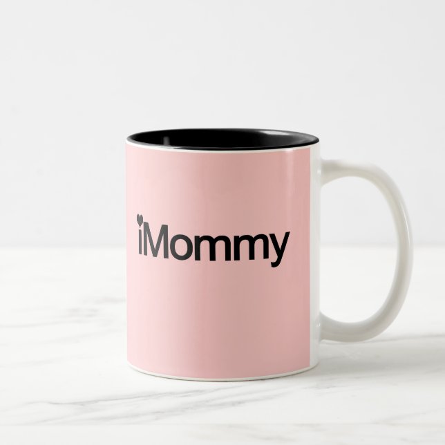 I Mommy, Cute Mothers Day Gifts Two-Tone Coffee Mug (Right)