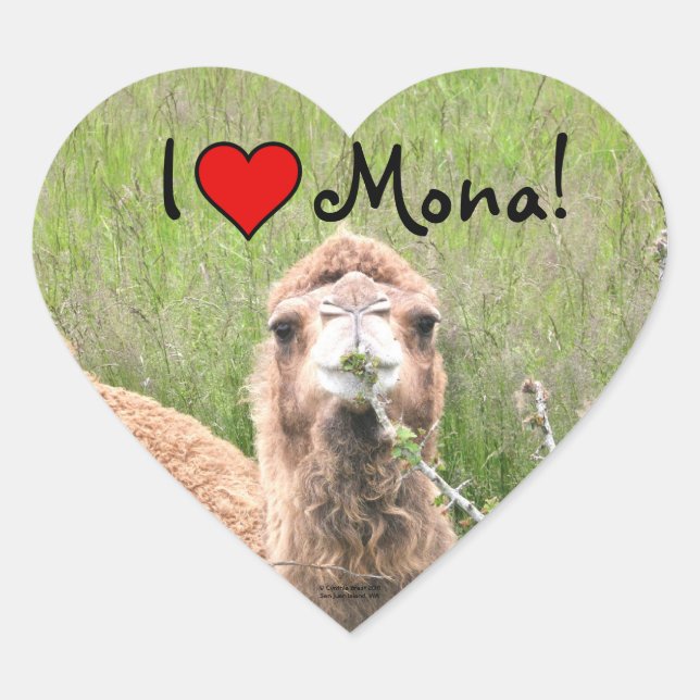 I ♥ Mona! Heart Sticker (Front)