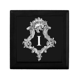I Monogram Initial Keepsake Box