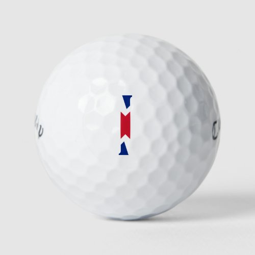I Monogram overlaid on Union Jack Flag cwb gbcnt Golf Balls