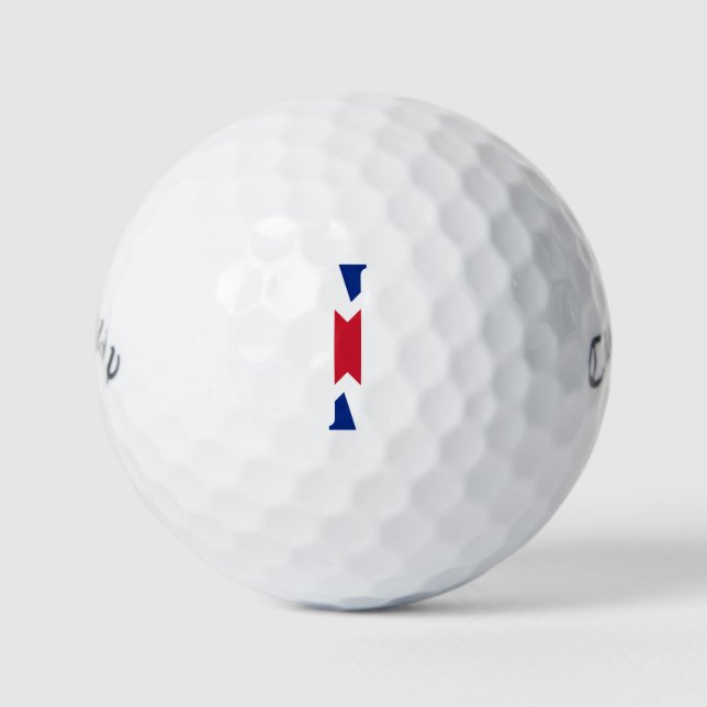 I Monogram overlaid on Union Jack Flag cwb gbt Golf Balls (Front)