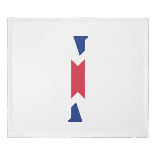 I Monogram overlaid on Union Jack Flag kccnt Duvet Cover