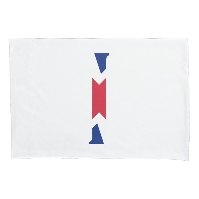 I Monogram overlaid on Union Jack Flag pccnt Pillow Case (Front)