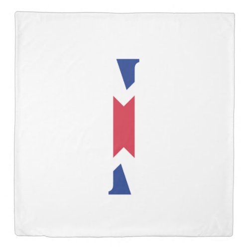 I Monogram overlaid on Union Jack Flag qccnt Duvet Cover