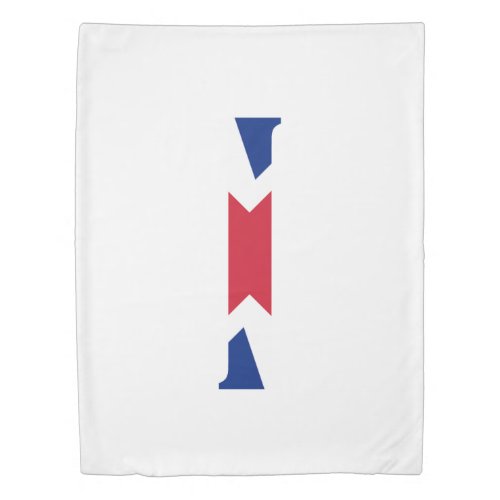 I Monogram overlaid on Union Jack Flag tccnt Duvet Cover