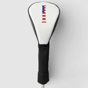 I Monogram overlaid on USA Flag dct Golf Head Cover