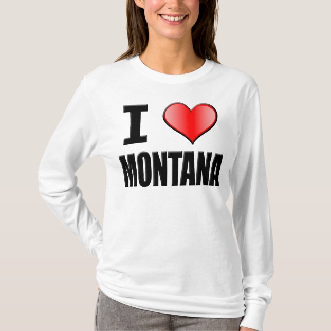 I ♥ Montana Long Sleeve - Women T-Shirt (Front)