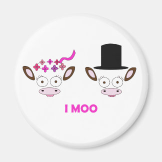 "I Moo" cow themed bridal Magnet