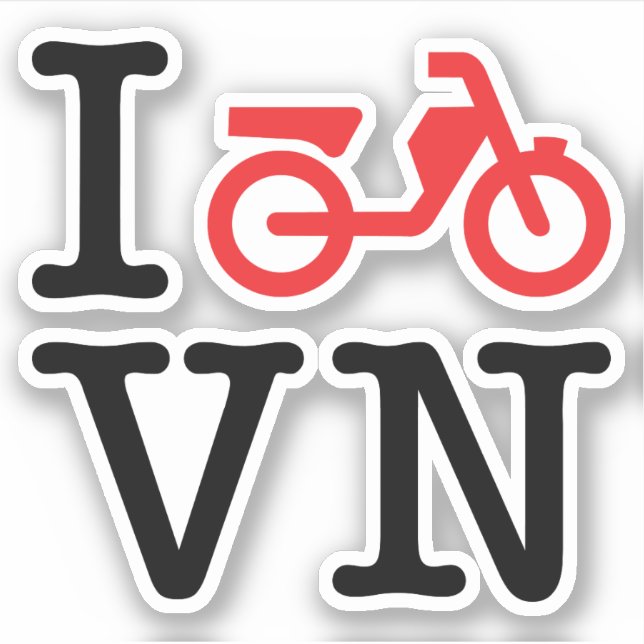 I Motorbike Vietnam Sticker (Front)