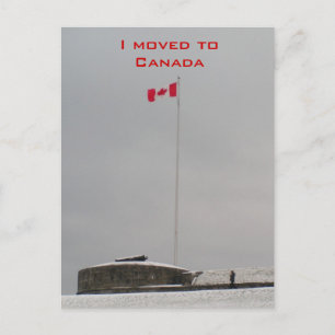 I moved to Canada Announcement Postcard