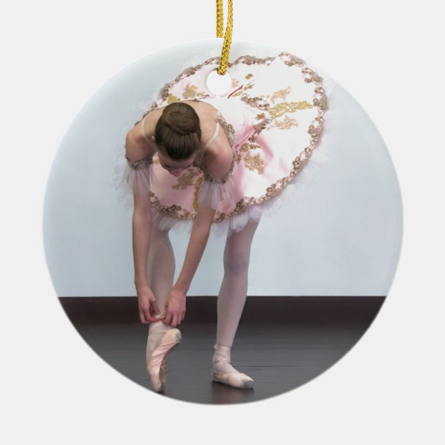 I  must dance! ceramic ornament (Front)