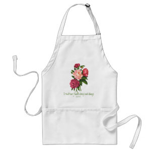 I must have Flowers Claude Monet Quote Peony Art Adult Apron