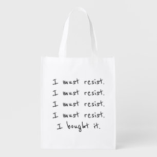 I must resist. I bought it. Grocery Bag