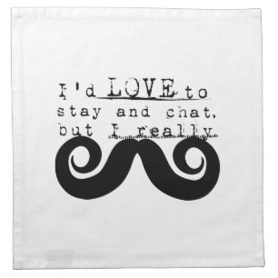 I Mustache Fun Humor Cloth Napkin