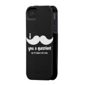 I mustache you a question Case-Mate iPhone case (Back Left)