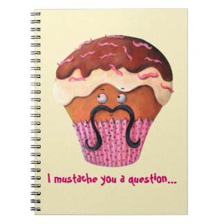 I Mustache you a question Cupcake Notebook