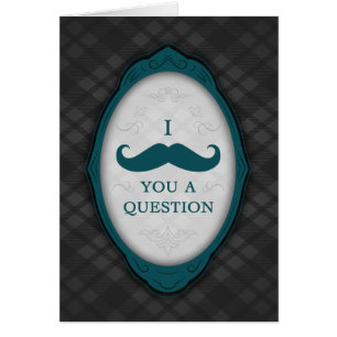 I Mustache You A Question Elegant Frame Cards