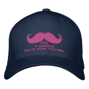 i mustache you a question embroidered baseball cap