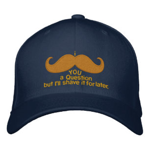 i mustache you a question embroidered baseball cap