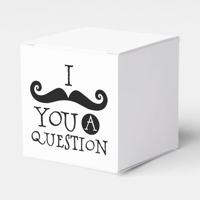 I Mustache You a Question Favor Boxes (Front Side)