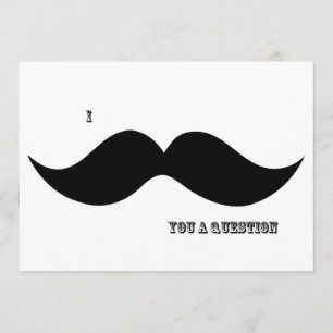 I Mustache You A Question - Invitation