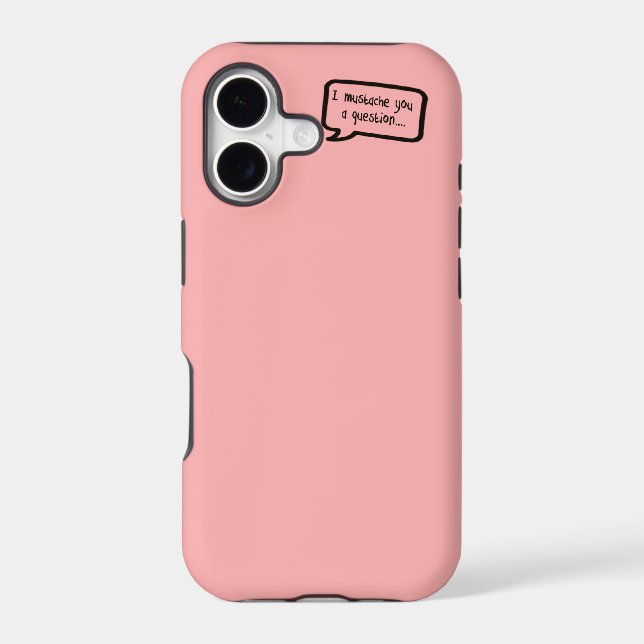i mustache you a question mini pink Case-Mate iPhone case (Back)