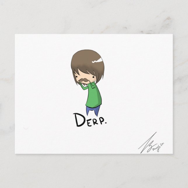 i mustache you a question postcard (Front)