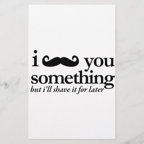 I Mustache You a Question Stationery