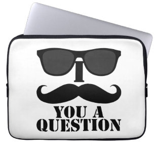 I Mustache You a Question Sunglasses Laptop Sleeve