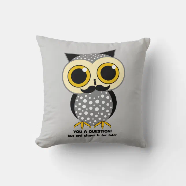 I mustache you a question throw pillow Zazzle