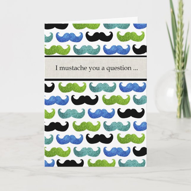 I mustache you a question will you be my best man? invitation (Front)