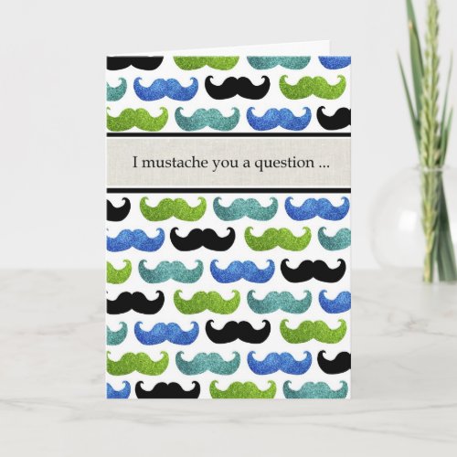 I mustache you a question will you be my best man invitation