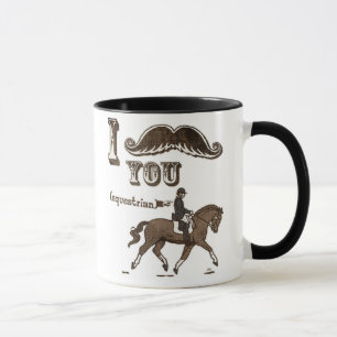 I mustache you equestrian mug