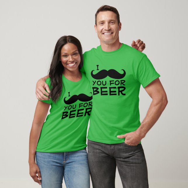 I Mustache you for Beer Funny St Patricks Day T-Shirt (Unisex)