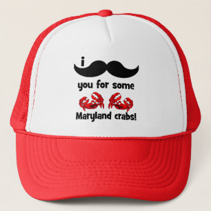 I mustache you for some Maryland crabs Trucker Hat