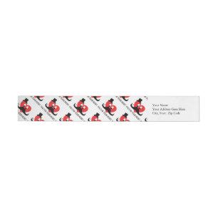 I mustache you for your heart Valentines Day Wrap Around Address Label