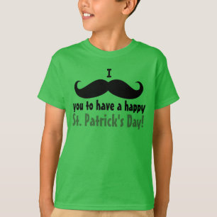 I Mustache You Happy St. Patrick's Day Kid's Shirt