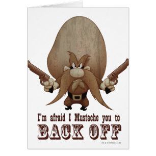 I Mustache You To Back Off Cards