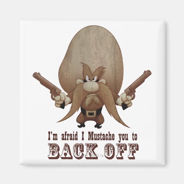 I Mustache You To Back Off Magnet (Front)