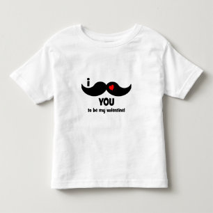 I mustache you to be my valentine! toddler t-shirt