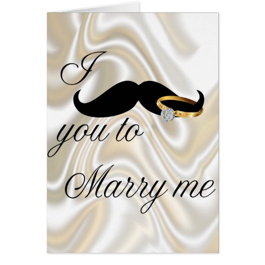 I Mustache you -to Marry Me Cards (Front)