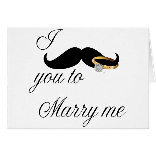 I Mustache you -to Marry Me Cards (Front Horizontal)