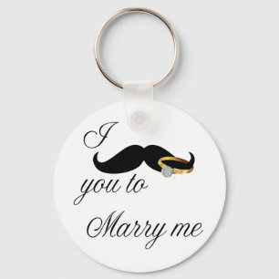I Mustache you -to Marry Me Keychain