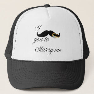 I Mustache you -to Marry Me Trucker Hat