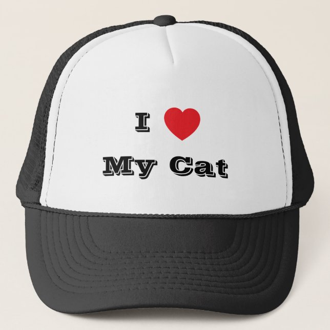 I ♥️ My Cat Trucker Hat (Front)