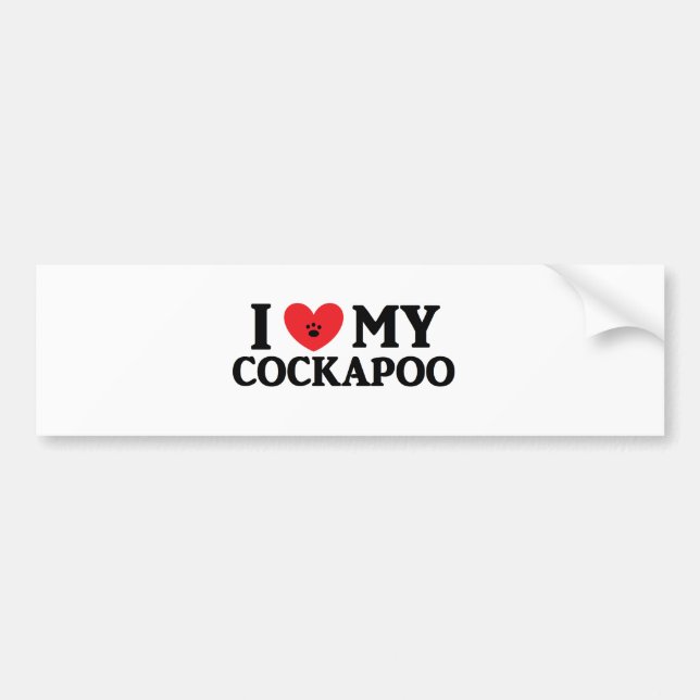 I ♥ My Cockapoo Bumper Sticker (Front)